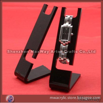 Black High Grade L-shaped Plexiglass/Acrylic Watch Display/Holder Stand